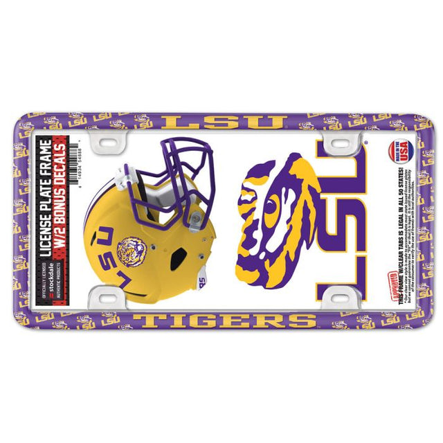 LSU Tigers License Plate Thin Frame - Plastic w/Decal