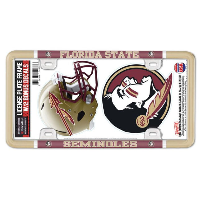 Florida State Seminoles License Plate Thin Frame - Plastic w/Decal