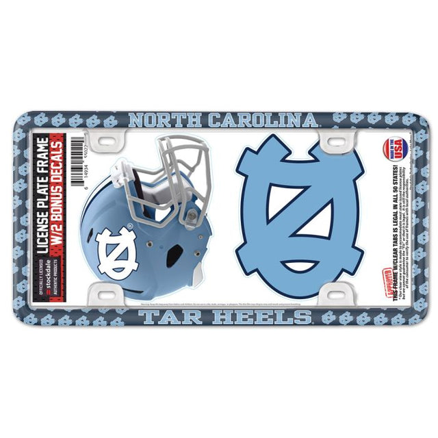 North Carolina Tar Heels License Plate Thin Frame - Plastic w/Decal