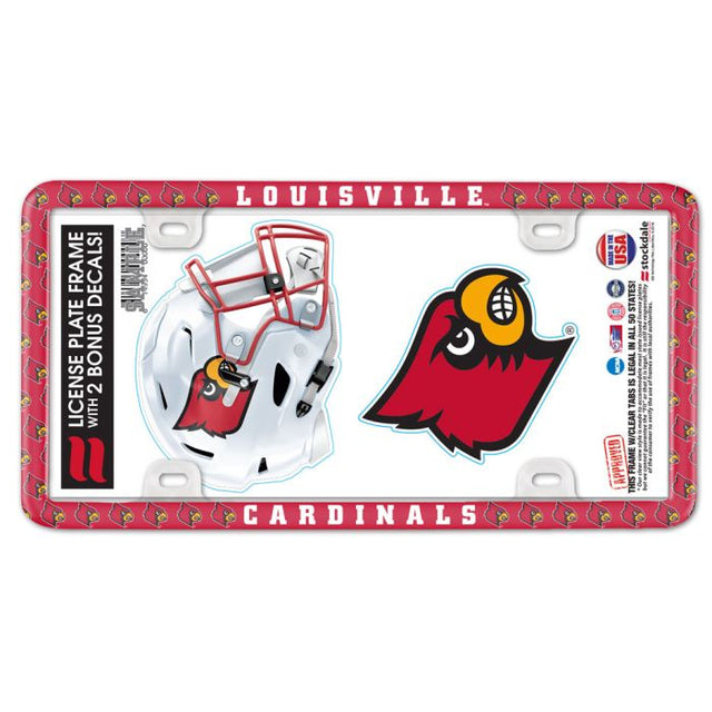 Louisville Cardinals License Plate Thin Frame - Plastic w/Decal