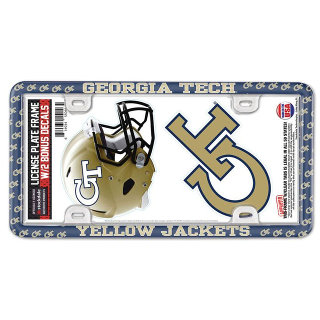 Georgia Tech Yellow Jackets License Plate Thin Frame - Plastic w/Decal