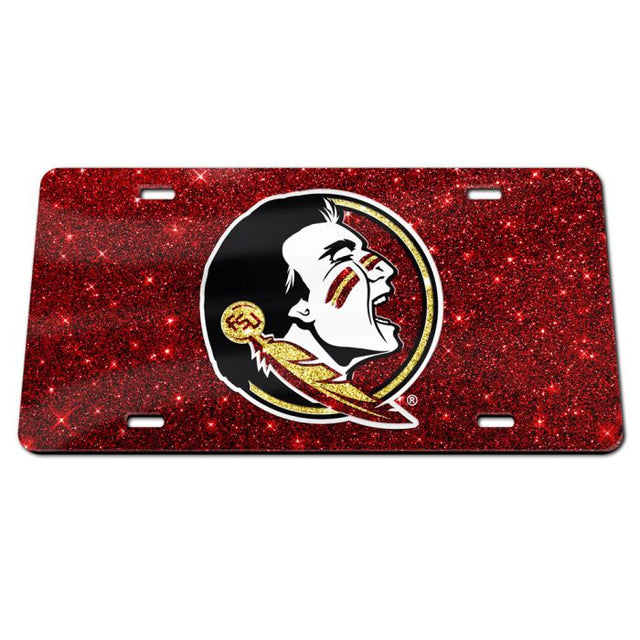 Florida State Seminoles GLITTER Specialty Acrylic License Plate