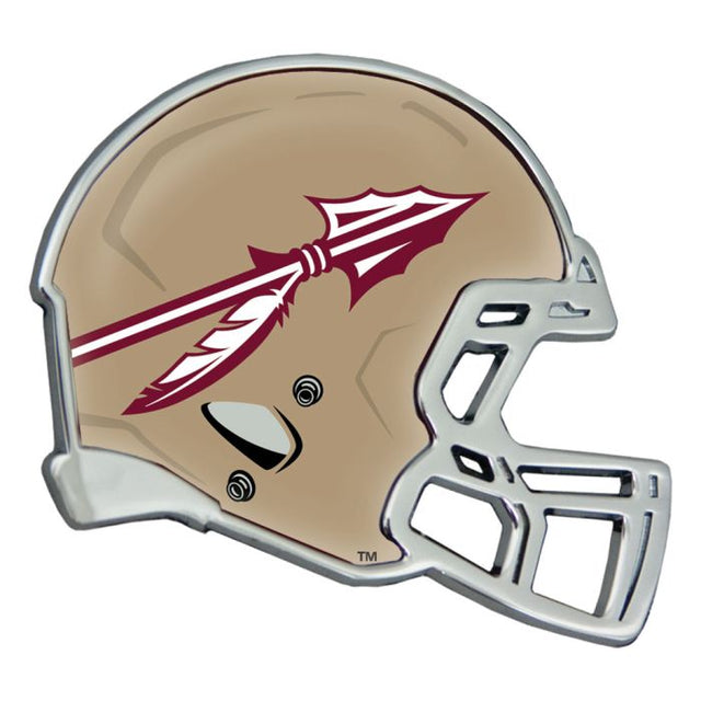 Emblema de metal cromado abovedado para casco de los Florida State Seminoles