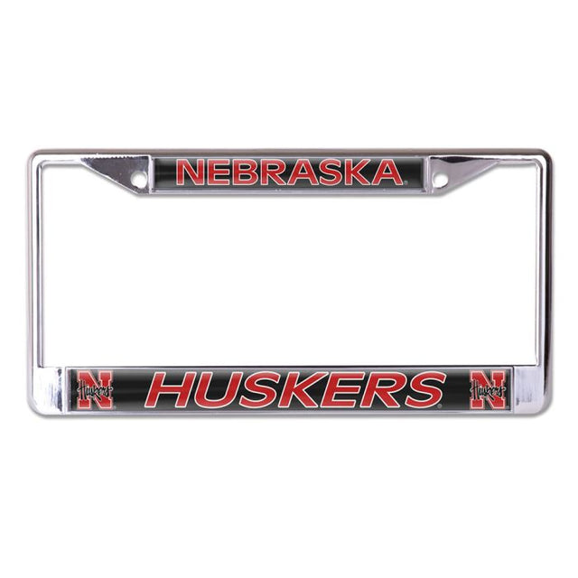 Marco con licencia para placa de matrícula de Nebraska Cornhuskers, tamaño pequeño y grande, abovedado