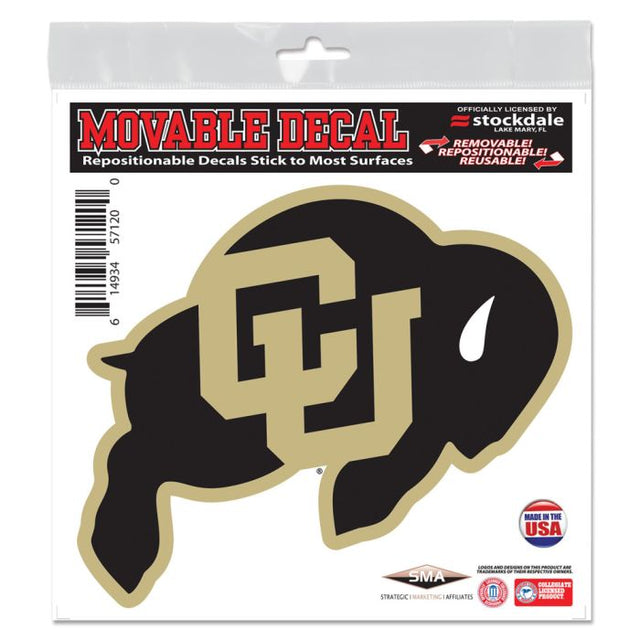 Calcomanía para todo tipo de superficies de los Colorado Buffaloes, 6" x 6"