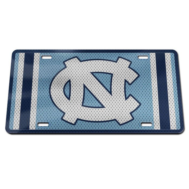 Matrícula acrílica especial de los Tar Heels de Carolina del Norte JERSEY