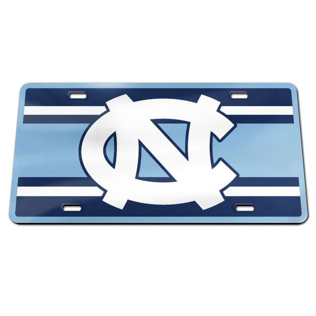 Matrícula acrílica especial STRIPES de los Tar Heels de Carolina del Norte