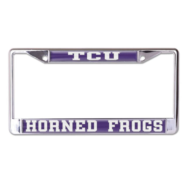 TCU Horned Frogs Lic Plt Frame S/L Domed