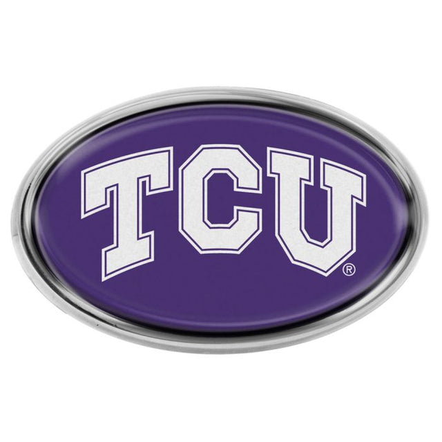 TCU Horned Frogs Chrome Metal Domed Emblem