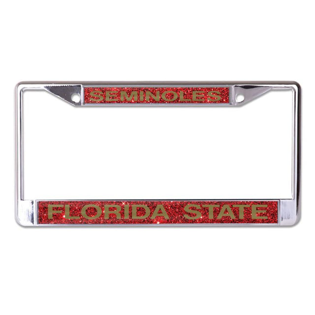 Florida State Seminoles GLITTER BACKGROUND Lic Plt Frame S/L Printed