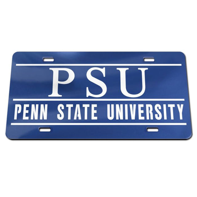 Placas de matrícula clásicas de acrílico de los Penn State Nittany Lions