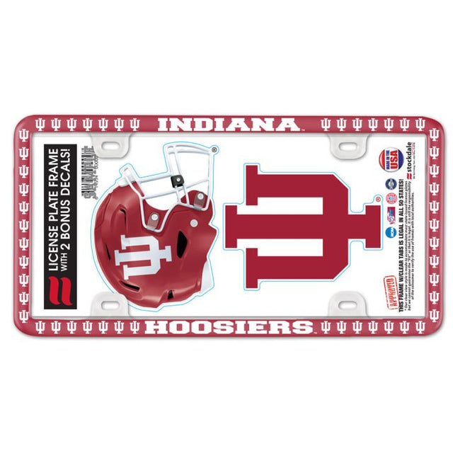 Indiana Hoosiers License Plate Thin Frame - Plastic w/Decal