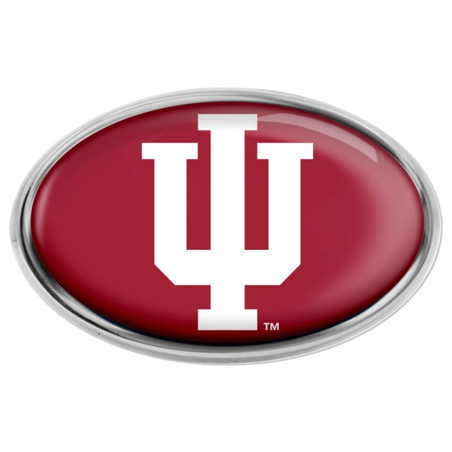 Emblema abovedado de metal cromado de Indiana Hoosiers