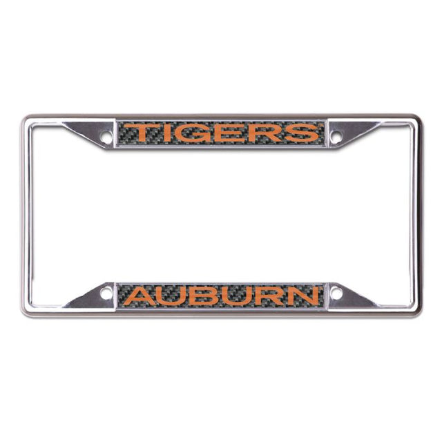 Cuadro de aluminio con licencia de carbono Auburn Tigers impreso en color blanco y negro