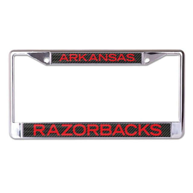 Arkansas Razorbacks CARBON Lic Plt Frame S/L Printed