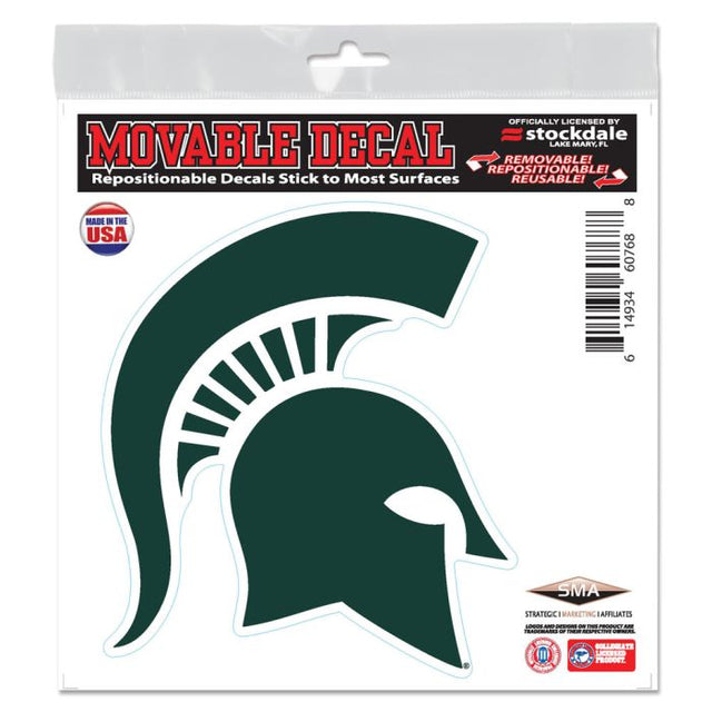 Calcomanía para todo tipo de superficies de los Spartans de Michigan State, 6" x 6"