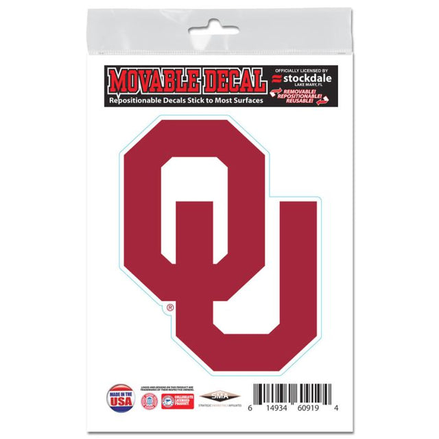 Calcomanías para todas las superficies de los Oklahoma Sooners, 3" x 5"