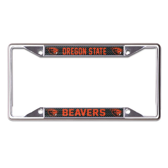 Cuadro de carbono con licencia de Oregon State Beavers, color blanco, estampado, de manga corta