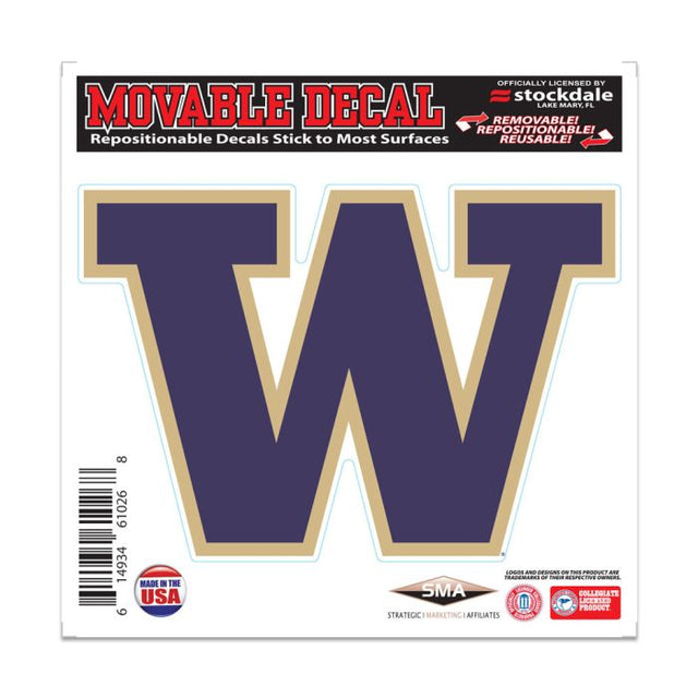 Washington Huskies All Surface Decal 6" x 6"