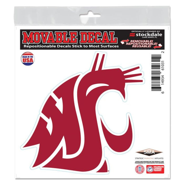 Washington State Cougars All Surface Decal 6" x 6"