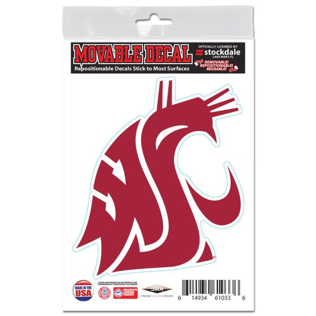 Calcomanías para todas las superficies de los Washington State Cougars, 3" x 5"