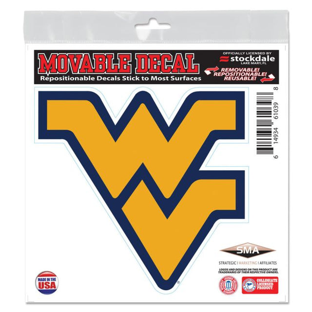 Calcomanía para todo tipo de superficies de West Virginia Mountaineers, 6" x 6"