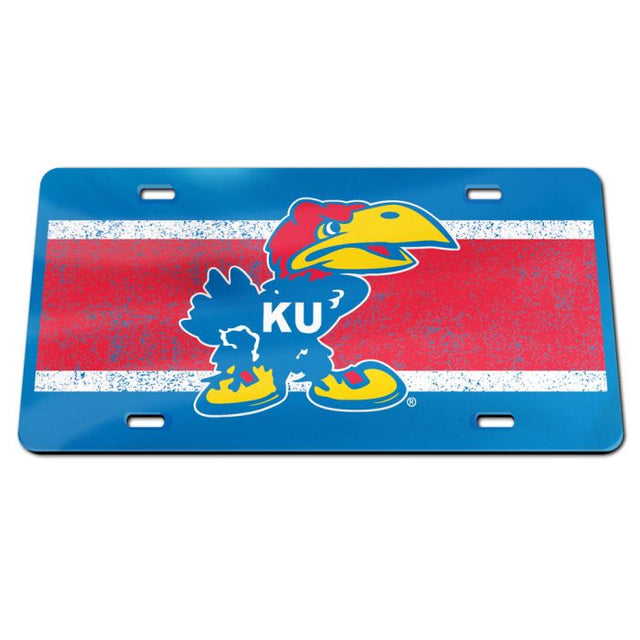 Kansas Jayhawks /College Vault VINTAGE Specialty Acrylic License Plate