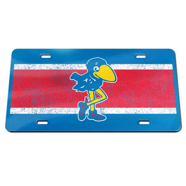 Kansas Jayhawks /College Vault VINTAGE Specialty Acrylic License Plate