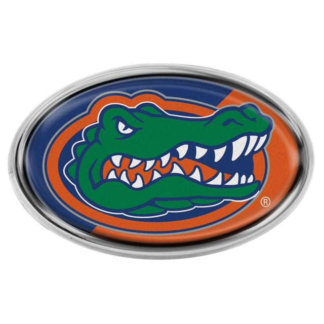 Emblema de metal cromado abovedado de los Florida Gators