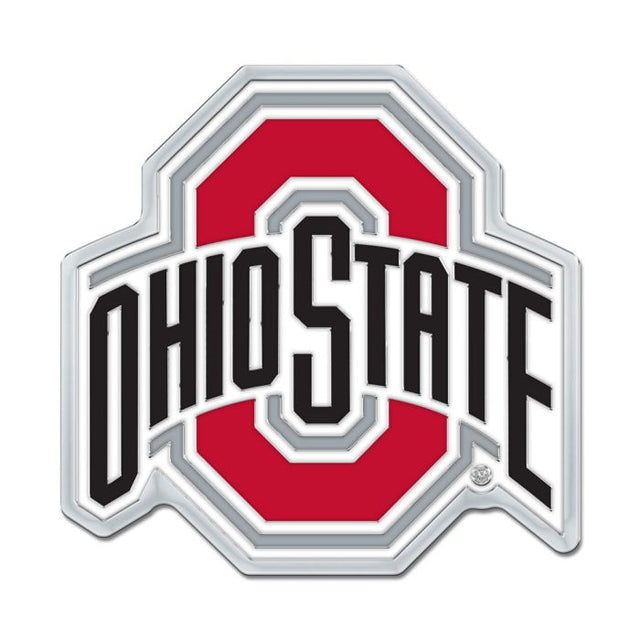 Ohio State Buckeyes Colored Chrome Free Form Auto Emblem