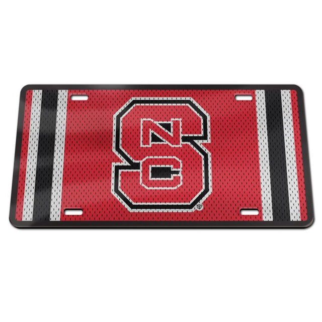 Placa de matrícula acrílica especial de NC State Wolfpack JERSEY