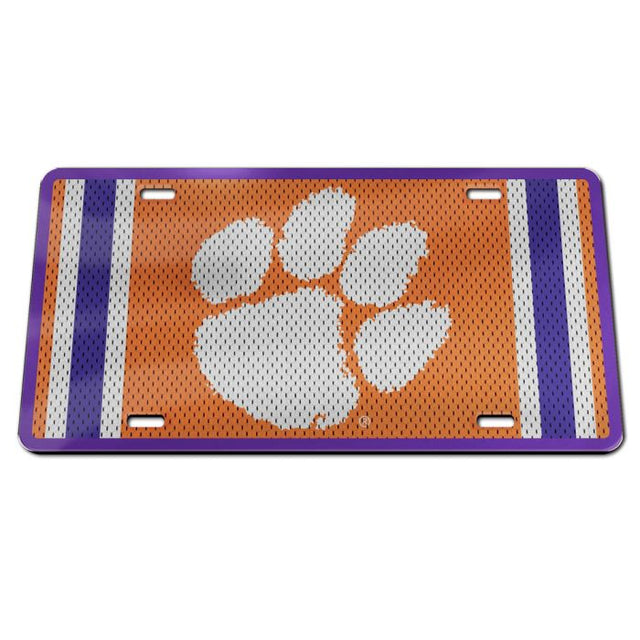 Clemson Tigers JERSEY Specialty Acrylic License Plate