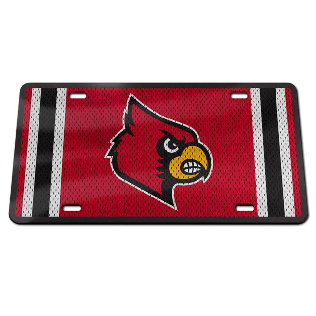 Matrícula acrílica especial de los Louisville Cardinals JERSEY