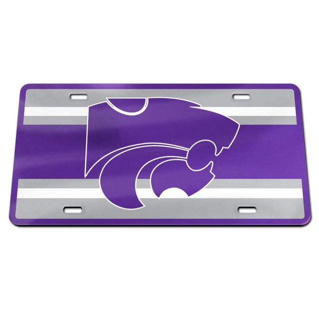 Kansas State Wildcats STRIPES Specialty Acrylic License Plate