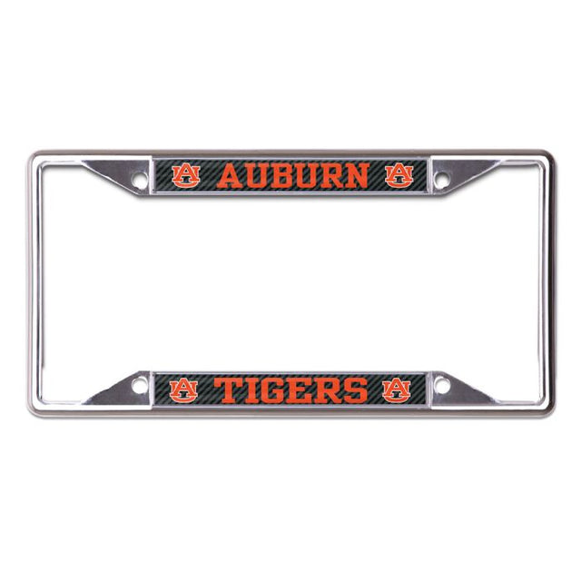 Cuadro de aluminio con licencia de carbono Auburn Tigers impreso en color blanco y negro