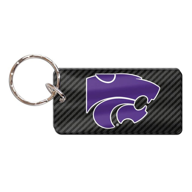 Kansas State Wildcats CARBON Keychain Rectangle