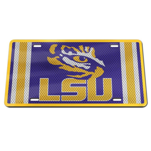 LSU Tigers JERSEY Specialty Acrylic License Plate