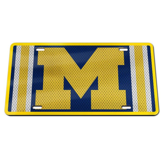 Matrícula acrílica especial de los Michigan Wolverines JERSEY