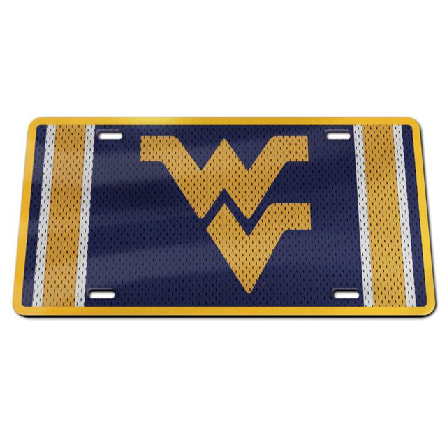 West Virginia Mountaineers JERSEY Specialty Acrylic License Plate