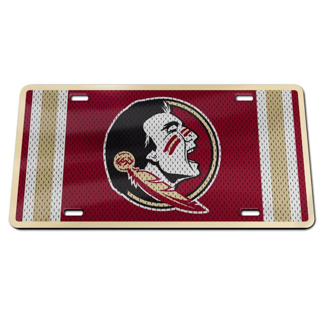 Florida State Seminoles JERSEY Specialty Acrylic License Plate