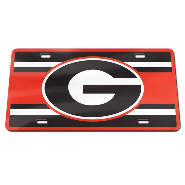 Georgia Bulldogs STRIPES Specialty Acrylic License Plate