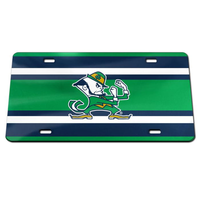 Notre Dame Fighting Irish STRIPES Specialty Acrylic License Plate