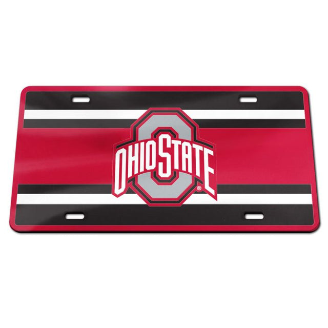 Ohio State Buckeyes STRIPES Specialty Acrylic License Plate