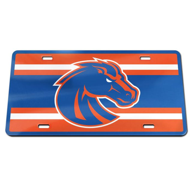 Boise State Broncos STRIPES Specialty Acrylic License Plate