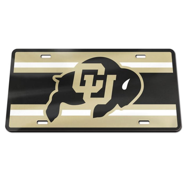 Colorado Buffaloes STRIPES Specialty Acrylic License Plate