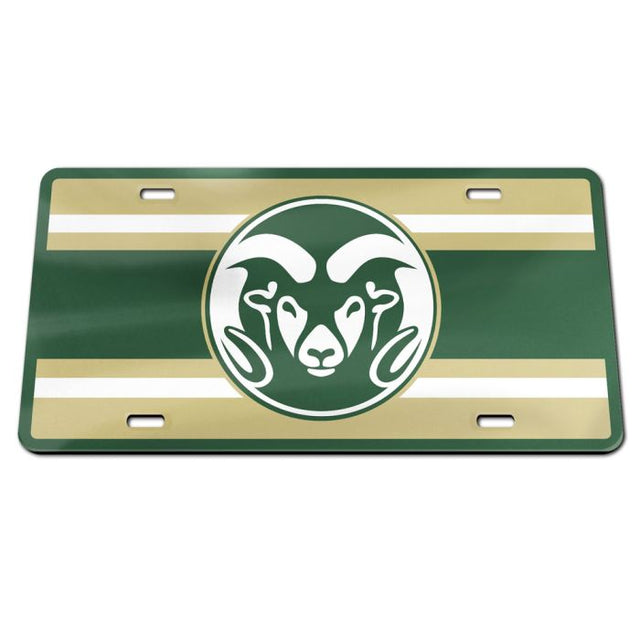 Colorado State Rams STRIPES Specialty Acrylic License Plate