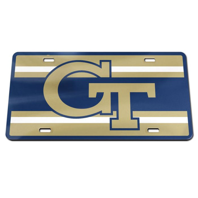 Georgia Tech Yellow Jackets STRIPES Specialty Acrylic License Plate