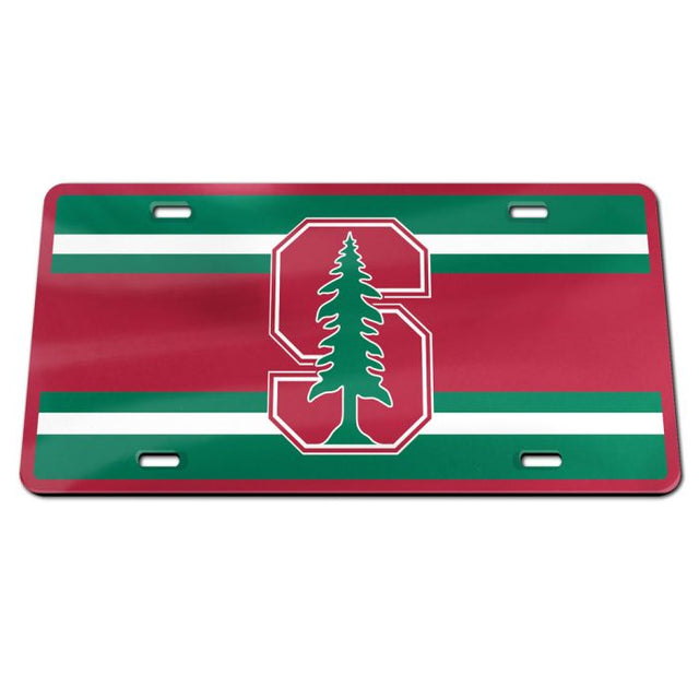 Stanford Cardinal STRIPES Specialty Acrylic License Plate