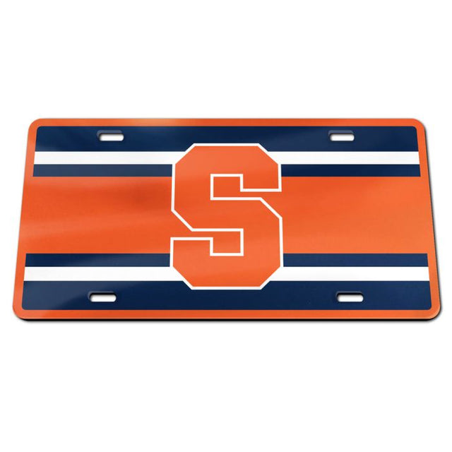 Syracuse Orange STRIPES Specialty Acrylic License Plate