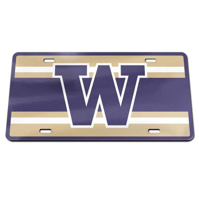 Washington Huskies STRIPES Specialty Acrylic License Plate